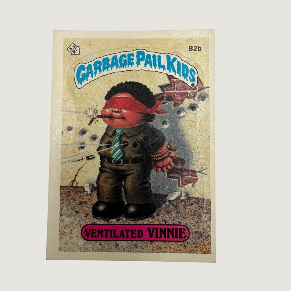 1985 Topps Garbage Pail Kids Series 3 Ventilated Vinnie 82b Matte Sticker Card